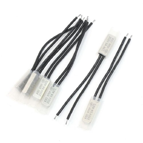 sourcing map 6 Stück Bimetall Temperaturschalter Thermostat 60 Grad Celsius NC KSD9700 von uxcell
