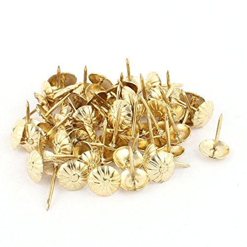 sourcing map 60Stk.7/16 Zoll Durchmesser Eisen Chrysantheme Nagel Reißzwecken Gold sourcing map 60Stk.7/16 Zoll Durchmesser Eisen Chrysantheme Nagel Reißzwecken Gold von uxcell