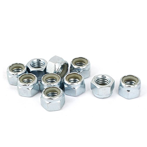 sourcing map 7/16inch-14Zink versilbert Hex Lock Muttern Silber Ton 100 DE de von uxcell