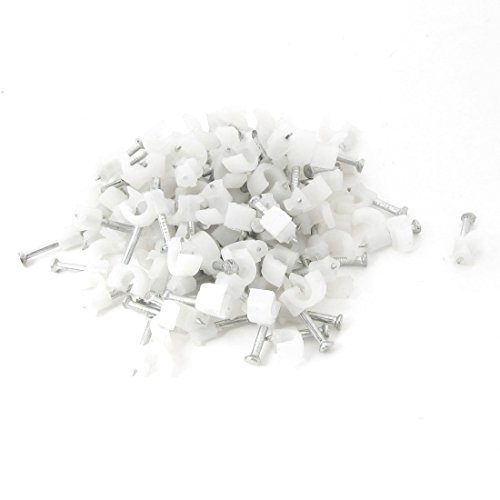 sourcing map 86 Stk. 0,16" Durchmesser Elektrisches Kabel Kreis aus Kunststoff mit Clips de von uxcell