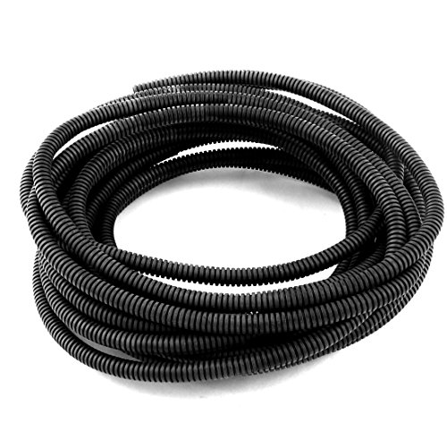 sourcing map 8M Lang 10mm x 8mm Schwarz Plastik Flexibel Wellrohr Schlauch Rohr Kabel de von uxcell