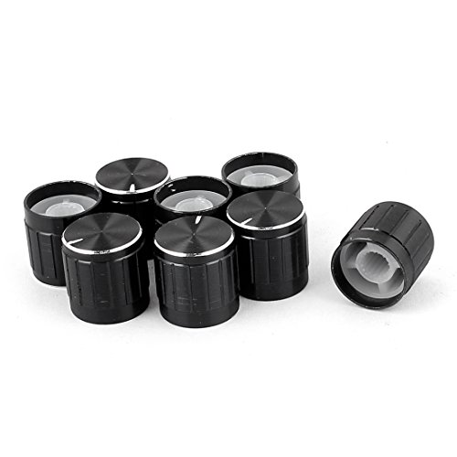 sourcing map 8Stk 6mm Loch Dmr. runde Lampe Dimmer Drehschalter Drehknopf Kontrolle Kappe de von uxcell