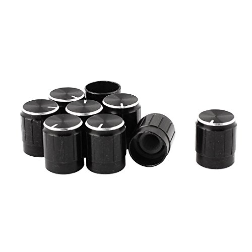 sourcing map 9Stk schwarz Metall Potentiometer Schalter Kontrolle Drehknöpfe 5.5mm Dmr. von uxcell