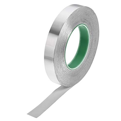 sourcing map Aluminium Folienband Hochtemperaturband 20 mm für HVAC Abdichten Patchen von Heiß und Kaltluftkanälen Klebeband 50m /164 ft von uxcell