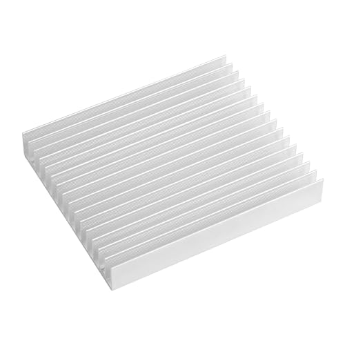 sourcing map Große Aluminium Kühlkörper 120 x 100 x 18mm Kühlkörper Silber Kühler Kühlung 16 Flossen für IC-Modul Verstärker Transistor LED PCB von uxcell