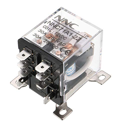 sourcing map JQX-12F 2Z DC 12V 30A DPDT General Purpose Power Relay 8 Pin von uxcell