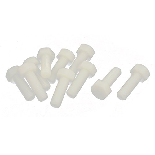 sourcing map M12 x 35 mm Vollgewinde Nylon Metrisches Hex Head Cap Schraube 10 PCS de von uxcell