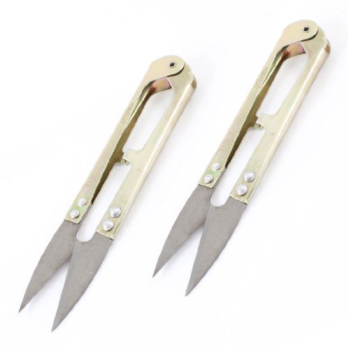 sourcing map Silber Ton Metal Blade Tailor Craft Besatz Garn Stitch Spring Schere 2 Pcs de von uxcell