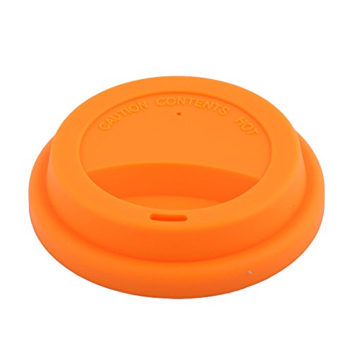 sourcing map Silikon rund Wiederverwendbar versiegelt Becher Kappe Tasse Abdeckung lila Orange sourcing map Silikon rund Wiederverwendbar versiegelt Becher Kappe Tasse Abdeckung lila Orange von uxcell