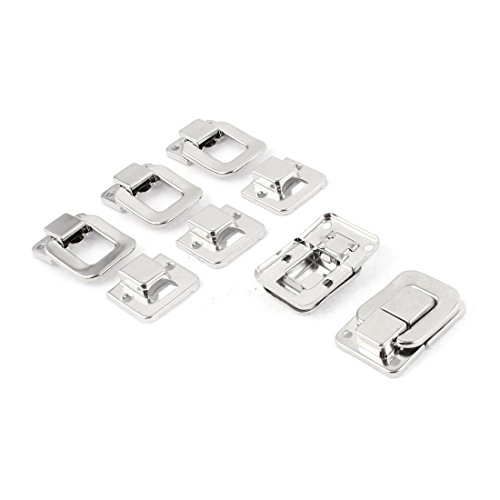sourcing map Tool Box Chest Koffer 40 mm lang Metall Verschluss Latch Silber Ton 5 x de von uxcell
