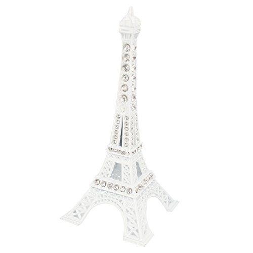 sourcing map Weiß Mini Paris Eiffelturm kleine Statue Modell Tisch Dekoration 13cm Höhe de de von uxcell