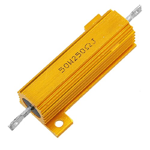 sourcing map a11111000ux0088 50 W 250 Ohm 5% Gold Tone Schraube Tab Aluminium Untergebracht Wirewound Power Resistor de von uxcell