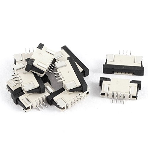 sourcingmap® 10Stk Unten Anschluss 4Pin 1,0mm Umfang FFC FPC Multifunktionsleiste Stecker de von uxcell