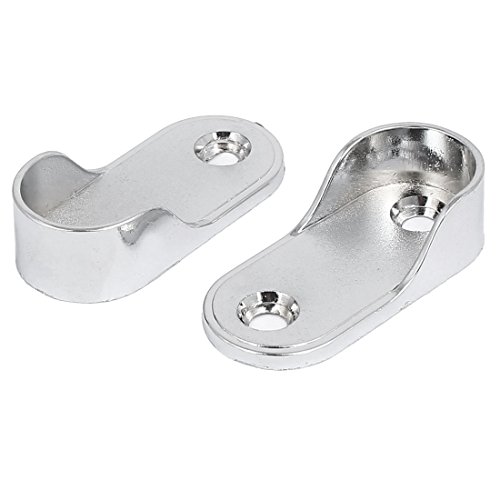 sourcingmap® 19mmDrm Zink Legierung Kleiderschrank Schiene unterstützt Stange Halterung 2Stk DE de von uxcell