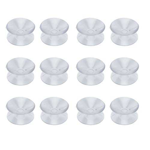 sourcingmap 12pcs Haus Gummi Doppel Seite Wand Fenster für Glas Spiegel Saugen Deckel Sauger Pad von uxcell