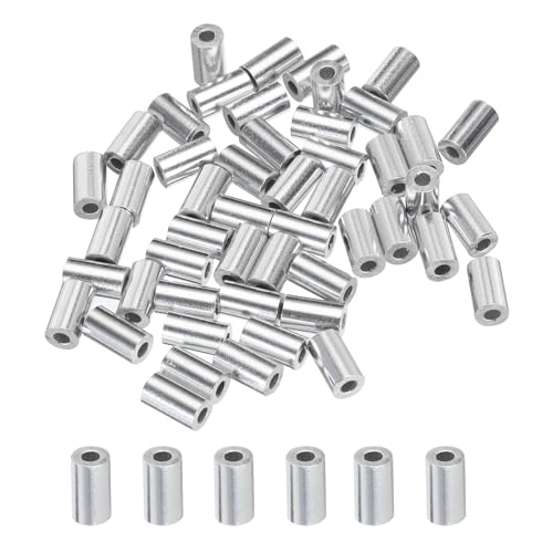 uxcell 1/16 Zoll 1,5 mm Aluminium-Crimpschlaufenhülse, einzelne runde Hülse für Drahtseil-Kabelleitungen, Silber, 50 Stück uxcell 1/16 Zoll 1,5 mm Aluminium-Crimpschlaufenhülse, einzelne runde Hülse für Drahtseil-Kabelleitungen, Silber, 50 Stück von uxcell