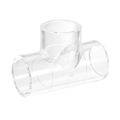 uxcell 1 x transparenter Acryl-Rohrbogen, 25 mm, 3-Wege-Winkel, T-förmiger Rohrverschraubungsadapter für Aquarien, Wasser, Aquarium von uxcell