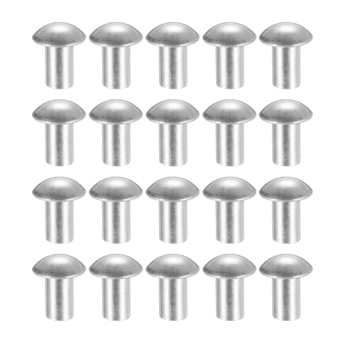 uxcell 200 Stück Feuerlöckerkopfnieten, M6 x 10 mm, Aluminium, massiver Kuppelkopf, Bootsnieten, Verschlüsse für Schiffe, Flugzeuge, Maschinen, Verbinden und Reparaturen, silberfarben uxcell 200 Stück Feuerlöckerkopfnieten, M6 x 10 mm, Aluminium, massiver Kuppelkopf, Bootsnieten, Verschlüsse für Schiffe, Flugzeuge, Maschinen, Verbinden und Reparaturen, silberfarben von uxcell