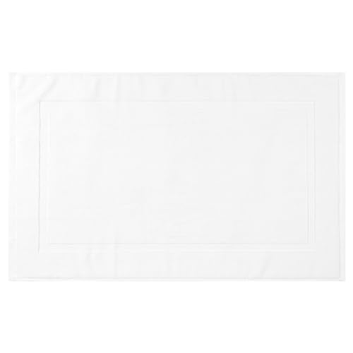 uxcell Badematte mit Baumwollband, wendbarer Step-Out-Badvorleger aus weichem Plüsch, saugfähiger Teppich für die Badewannenmatte im Hotel-SpaWeiß 40 x 60 cm von uxcell