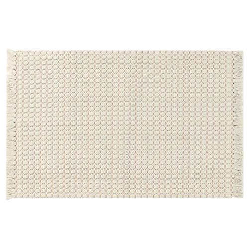 uxcell Boho Badezimmerteppich, Gewebter Teppich Mit Fransen Für SchlafzimmerBeige 40 x 60 cm von uxcell