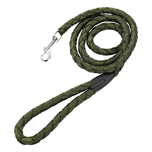 uxcell Hundeleine für Haustiere, Nylon, 1,5 m, gepolsterter Griff, Seil, Leinen, Hund, Spazierengehen, Trainingsleine für mittelgroße große Hunde, M, Größe Armeegrün von uxcell