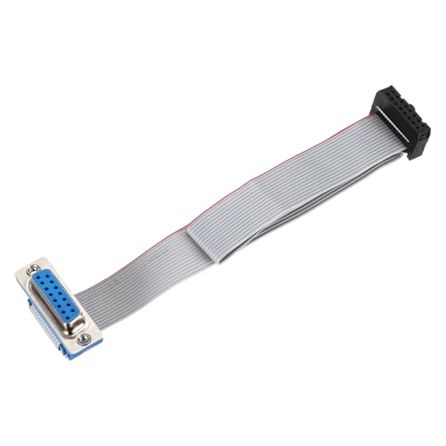 uxcell IDC-Flachbandkabel, DB15-Buchse auf FC-16-Buchse, 2,54 mm Abstand, 30 cm Länge uxcell IDC-Flachbandkabel, DB15-Buchse auf FC-16-Buchse, 2,54 mm Abstand, 30 cm Länge von uxcell