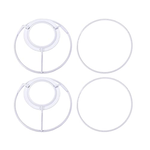 uxcell Lampenschirm-Ring, 100 mm Durchmesser, Lampenschirm-Halterung, Rahmen für E26/E27 Lampenfassung, gebackenes Beschichtungseisen, 2 Stück von uxcell