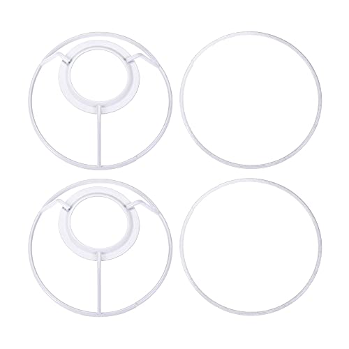 uxcell Lampenschirm-Ring, 110 mm Durchmesser, Lampenschirm-Halterung, Rahmen für E26/E27 Lampenfassung, gebackenes Beschichtungseisen, 2 Stück von uxcell