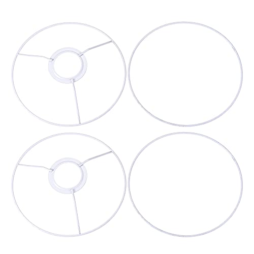 uxcell Lampenschirm-Ring, 180 mm Durchmesser, Lampenschirm-Halterung, Rahmen für E26/E27 Lampenfassung, gebackenes Beschichtungseisen, 2 Stück von uxcell