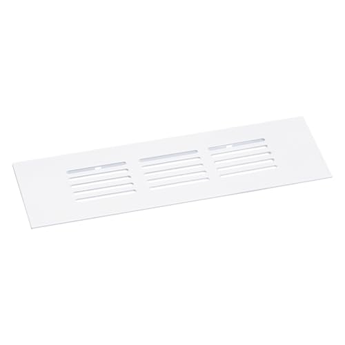 uxcell Lüftungsschlitz-Abdeckung, 150 x 50 mm, Aluminiumlegierung, Netzgewebe, rechteckig, Lüftungsgitter für Schuhschrank, Kleiderschrank (weiß) von uxcell