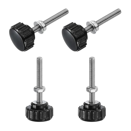 uxcell Rändelknöpfe, Rändelschrauben mit Muttern, Unterlegscheiben, metrisches M4 x 30 mm Außengewinde, 18 mm Kunststoffkopf, 304 Edelstahl, Bolzen-Handknöpfe, Klemm-Rändelschrauben, Griffe, Schwarz, uxcell Rändelknöpfe, Rändelschrauben mit Muttern, Unterlegscheiben, metrisches M4 x 30 mm Außengewinde, 18 mm Kunststoffkopf, 304 Edelstahl, Bolzen-Handknöpfe, Klemm-Rändelschrauben, Griffe, Schwarz, von uxcell