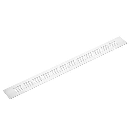 uxcell Rechteckiges Lüftungsgitter, Aluminiumlegierung, Lamellen-Lüftungsschlitz, 49,69 x 4,97 cm, für Kleiderschrank, Schränke, 3 Stück von uxcell