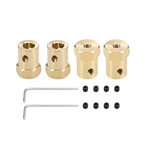 uxcell Sechskant-Kupplung, 6 mm Bohrung, Motor, Sechskant, Messingschaft, Kupplung, Stecker für Autoreifen, Reifen, Schaft, Motor, 4 Stück uxcell Sechskant-Kupplung, 6 mm Bohrung, Motor, Sechskant, Messingschaft, Kupplung, Stecker für Autoreifen, Reifen, Schaft, Motor, 4 Stück von uxcell