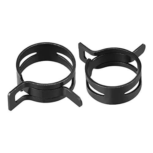 uxcell Stahlbandklemme 26 mm Innendurchmesser passend für 27,5–30 mm Außendurchmesser Schlauch Kraftstoffleitung Silikonrohr Federklemmen Klemme Schwarz Manganstahl 10 Stück von uxcell