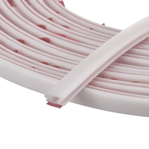 uxcell Türdichtungsstreifen, 6 m x 10 mm x 8 mm, selbstklebender Gummidichtungsstreifen für 6–7 mm Lücke, für Fenster und Türen, Schalldämmung und Türrahmen-Lückenblocker (weiß) von uxcell