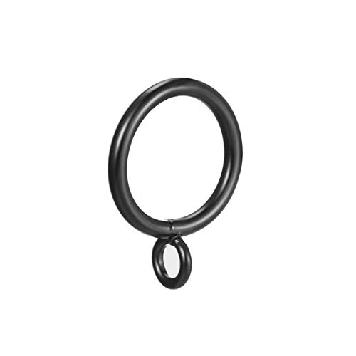 uxcell Vorhang Ringe Metall Inner Dia Drapierung Ring für Gardinenstangen 1 Zoll schwarz von uxcell