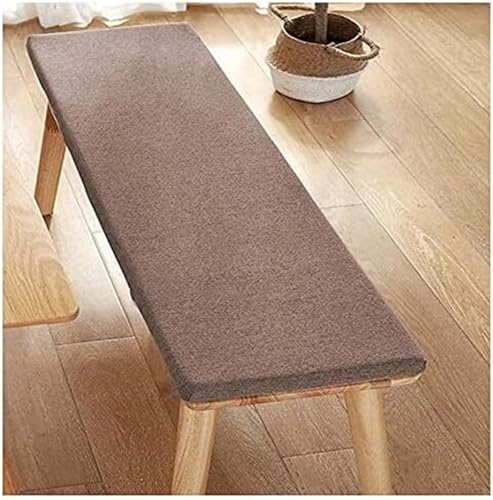 Bankauflage Outdoor 5cm Dick – Abnehmbarer Bezug waschbar -Gartenbankkissen aus Leinen - Sitzpolster für Bänke, Stühle, Terrassenmöbel, Terrasse, Innen Fensterbank, Flurbank(Coffee Color,90x50x5cm) von uyeoco