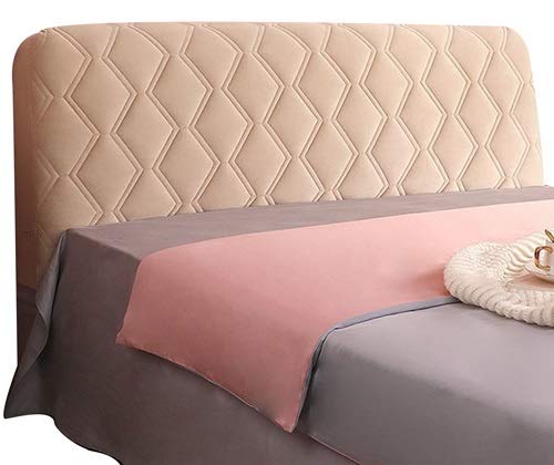 Bett Kopfteil Bezug Hussen, Staubdicht Bettkopfteil Hussen Elastische Dehnbare All-Inclusive Staubdichte Abdeckung für Schlafzimmer Bett Dekor (Color : Camel, Size : 100cm) von uyeoco