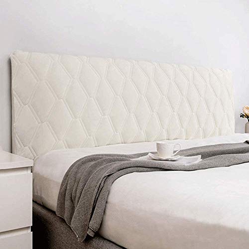 Bezug Hussen Bett Kopfteil Bettkopfteil Hussen Kopfteilbezug Staubdicht Gesteppt Einfarbig Verdicken Baumwolle Kopfbedeckungen Kopfende (Color : Beige, Size : 100cm) von uyeoco
