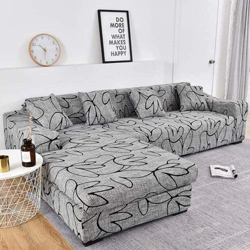 Couchbezug L Form 1/2/3/4 Sitzer,（L-förmiges Ecksofa Sofabezug sollte Zwei kaufen）L-förmiges Ecksofa mit elastischem elastische Stretch Sofa Überwürfe ( Color : B , Size : 3-Sitzer (190-230 cm) ) von uyeoco