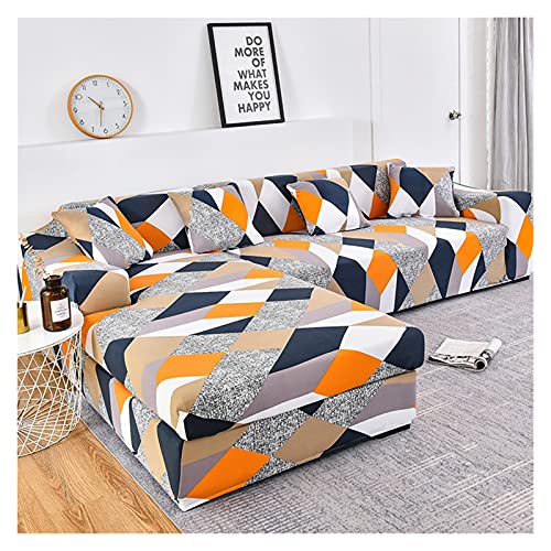 Couchbezug L Form 1/2/3/4 Sitzer,（L-förmiges Ecksofa Sofabezug sollte Zwei kaufen）L-förmiges Ecksofa mit elastischem elastische Stretch Sofa Überwürfe ( Color : M , Size : 4-Sitzer (235-300 cm) ) von uyeoco