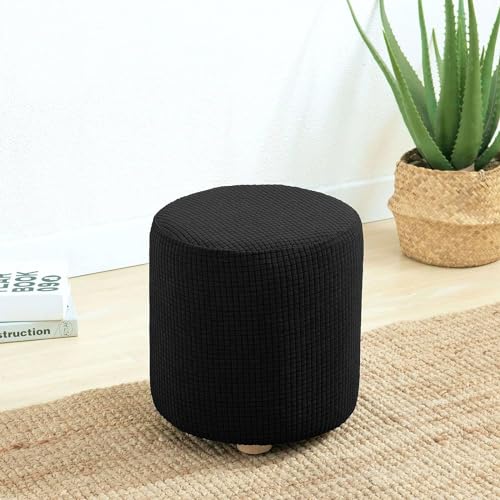 Hockerbezug Fußhocker Rund/40x40/50x50 Ottoman Cover Ottomane Schonbezug Hocker Hussen für Fußhocker Stretch Ottomane Abdeckung Hocker Protector Hockerabdeckung (Color : I, Size : 38X38CM) von uyeoco