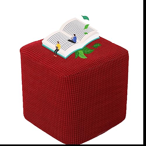 Hockerbezug Fußhocker Sitzhocker Ottomane Schonbezug 40x40/38*38CM Jacquard Bezug Ottomane Hocker Hussen Für Fußhocker Luxuriöser Abdeckung Überzug Hocker Protector Waschbar Hockerabdeckung ( Color : von uyeoco