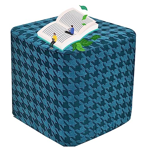 Hockerbezug Fußhocker Sitzhocker Ottomane Schonbezug 40x40/38*38CM Jacquard Bezug Ottomane Hocker Hussen Für Fußhocker Luxuriöser Abdeckung Überzug Hocker Protector Waschbar Hockerabdeckung ( Color : von uyeoco