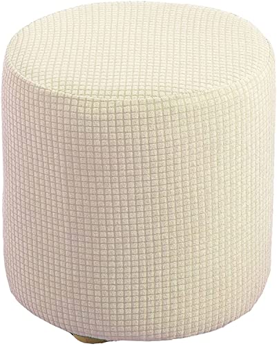 Hockerbezug Rund/Quadratisch/Rechteckig 40x40/50x50 Ottoman Cover Ottomane Schonbezug Hocker Hussen für Fußhocker Stretch Ottomane Abdeckung Hocker Protector Hockerabdeckung von uyeoco