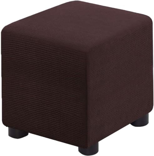 Ottomane Schonbezug Hockerbezug, 40x40/50x50/60x60 Hocker Husse für Fußhocker Quadratisch/Rechteckig, Stretch Bezug Ottomane Abdeckung Überzug Hocker Protector Waschbar Hockerabdeckung (Color : #4, von uyeoco