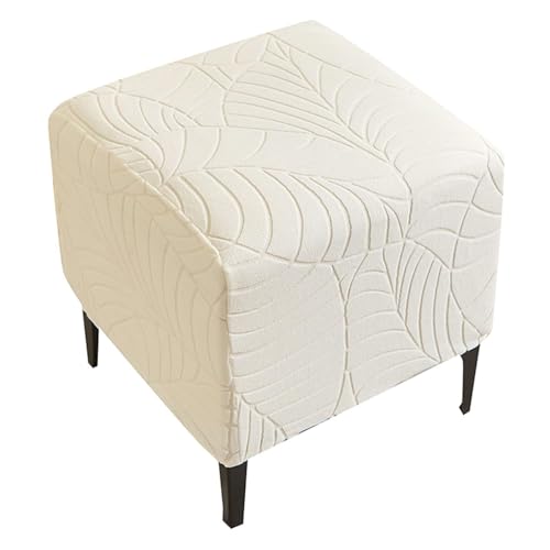 Ottomane Schonbezug hocker bezug Hockerbezug Elastisch Hockerbezug Fußhocker Quadratisch Ottoman Cover Hocker Hussen Für Fußhocker Ottomane Abdeckung Hocker Protector Hockerabdeckung(C5) von uyeoco