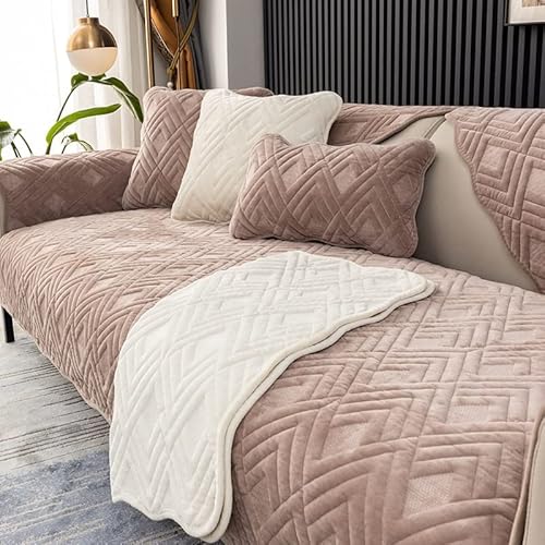 Plüsch-Sofakissen Sofabezug L Form 1 2 3 4 Sitzer Couchbezug Ecksofa Sofa/Couch überwurfdecke, Verdicktes Samt Couch Überwürfe Sofahusse Sofaüberwürfe rutschfest Sofa Abdeckung ( Color : #20 , Size : von uyeoco