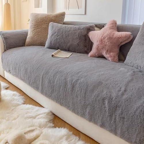 Plüsch-Sofakissen Sofabezug L Form 1 2 3 4 Sitzer Couchbezug Ecksofa Sofa/Couch überwurfdecke, Verdicktes Samt Couch Überwürfe Sofahusse Sofaüberwürfe rutschfest Sofa Abdeckung ( Color : D , Size : 11 von uyeoco
