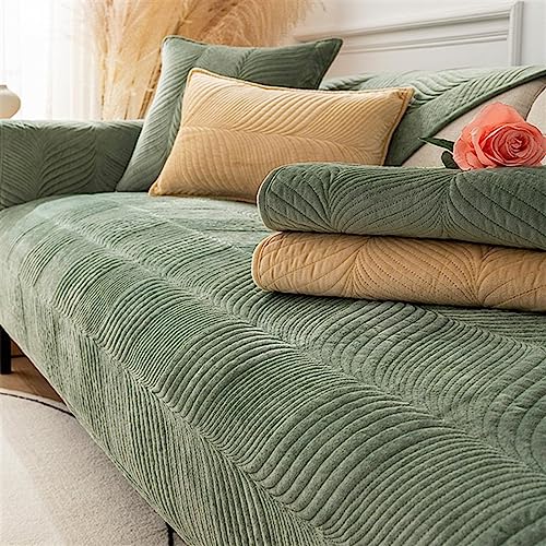 Samt-Sofabezug Ecksofa l Form Sofa Überzug Couchbezug Sofa/Couch Wurfdecke Eckcouch 3/2 Sitzer Sofaschutz Schonbezug Sofaschoner Sofabezüge rutschfest Hund Katze ( Color : #20 , Size : 110x210cm ) von uyeoco